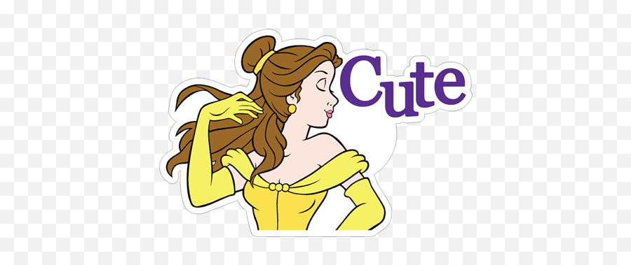 Download Viber Sticker Beauty And The Beast - Beauty And Cute Beauty And The Beast Sticker Png,Beauty And The Beast Png