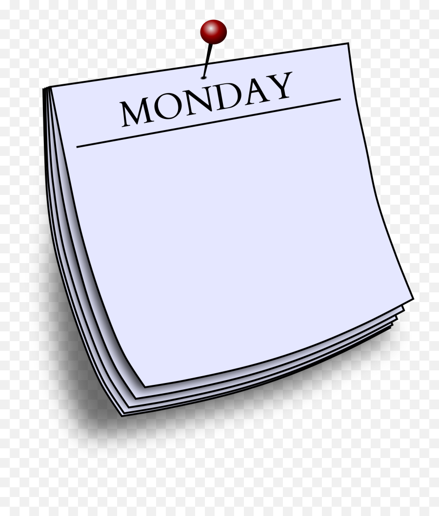 Monday Clipart Png - Monday Clipart,Calendar Clipart Png