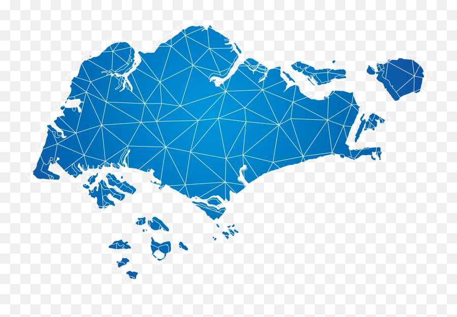 Download Blue Map Singapore Of Photography Royalty - Free Singapore Map Vector Png,Map Clipart Png