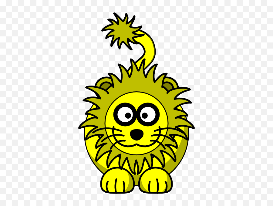Yellow Lion Clip Art - Vector Clip Art Online Lion Cartoon Animals Clipart Png,Lion Clipart Png