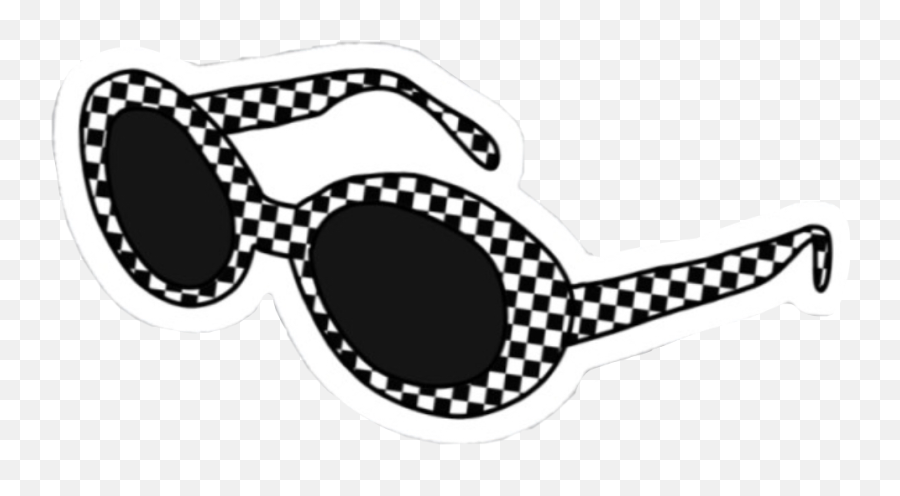 Vsco Stickers Black And White - Checkered Clout Goggles Sticker Png,Vsco Png