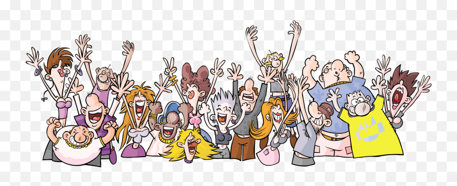 Download Party People Cartoon Png - Crowd People Cartoon Png,Party People Png