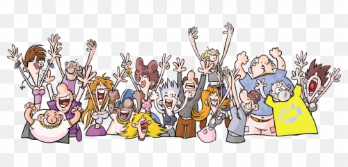 Download Party People Cartoon Png - Crowd People Cartoon Png,Party People Png
