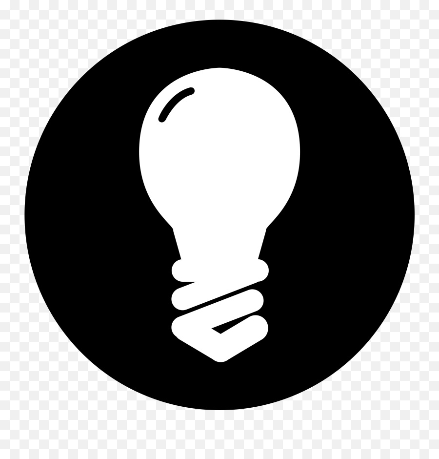 Free Lightbulb Icon Download Clip - Bulb Clipart White Png,Lightbulb Icon Png