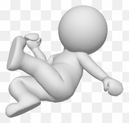 Man Falling - Sitting 3d Transparent png