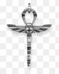 Egyptian Ankh Png - Thomas Sabo Pendant Black Pe778 643 Pendentif Croix Ankh,Ankh Transparent