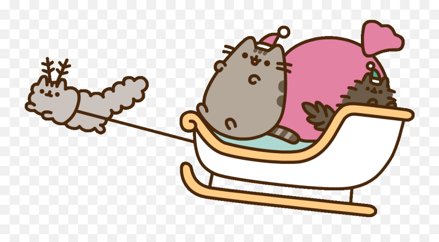 Santa Claws Cat Sticker By Pusheen - Transparent Pusheen Png,Pusheen Transparent