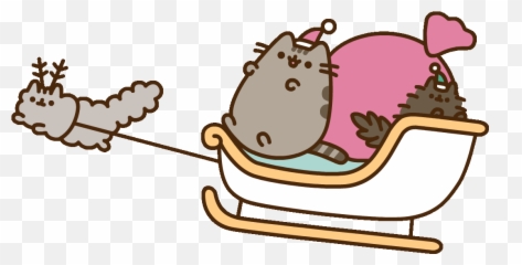 Santa Claws Cat Sticker By Pusheen - Transparent Png