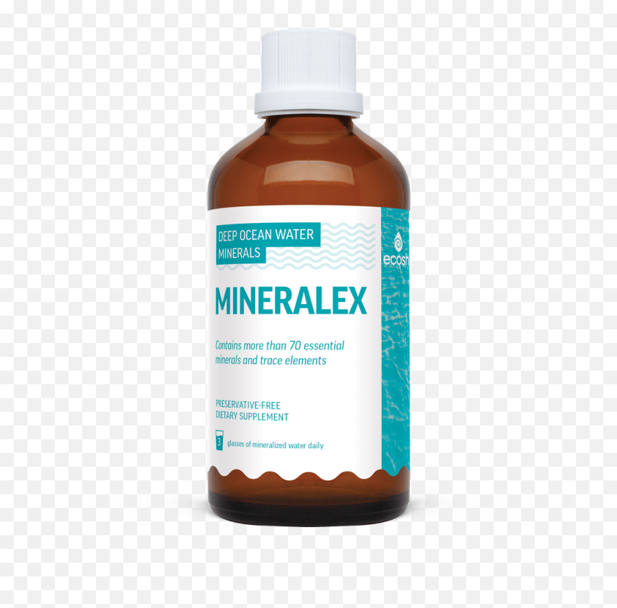 Mineralex U2013 Deep Ocean Water Minerals - Bottle Png,Ocean Water Png