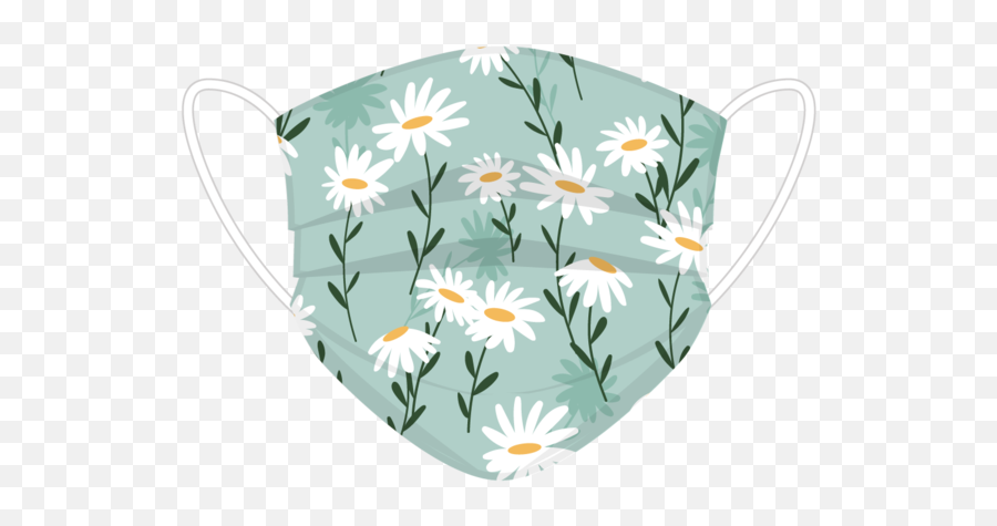 White Flowers Face Cover - Camomile Png,White Flower Transparent