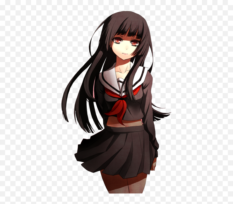 Transparent Ai Enma - Transparent Anime Girl Black Hair Png,Transparent Anime Girl