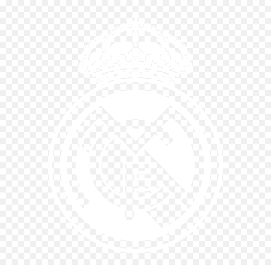 Real Madrid C F Logo Png Transparent - Real Madrid Logo Black And White,Real Madrid Png