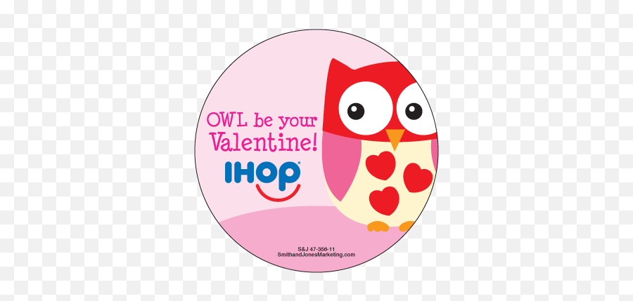 Valentineu0027s Day Owl Sticker 47 - 35611 2567 Ihop Circle Png,Ihop Logo Png