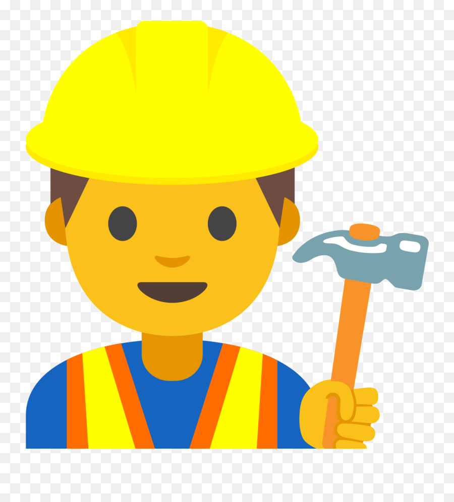 Fileemoji U1f477svg - Wikimedia Commons Construction Worker Emoji Png,Boy Emoji Png
