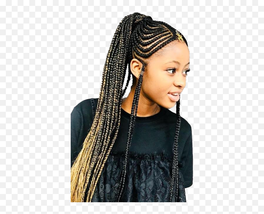 Braid Png File - Tresse Coiffure Avec Meche Africaine,Braid Png