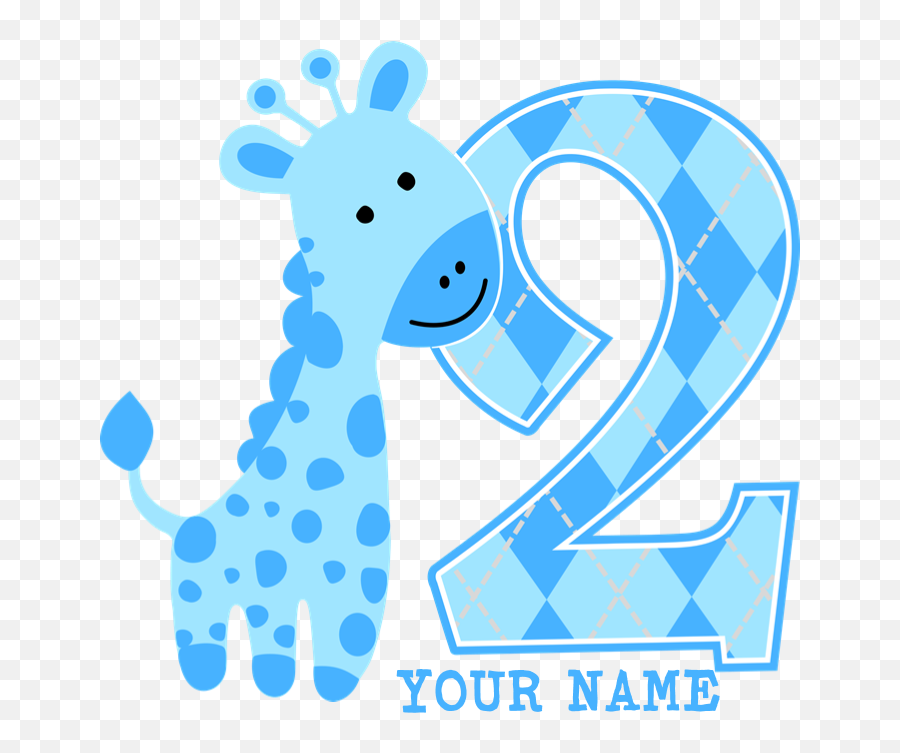 Giraffe Clipart Png - Transparent 2nd Birthday Png,Giraffe Transparent