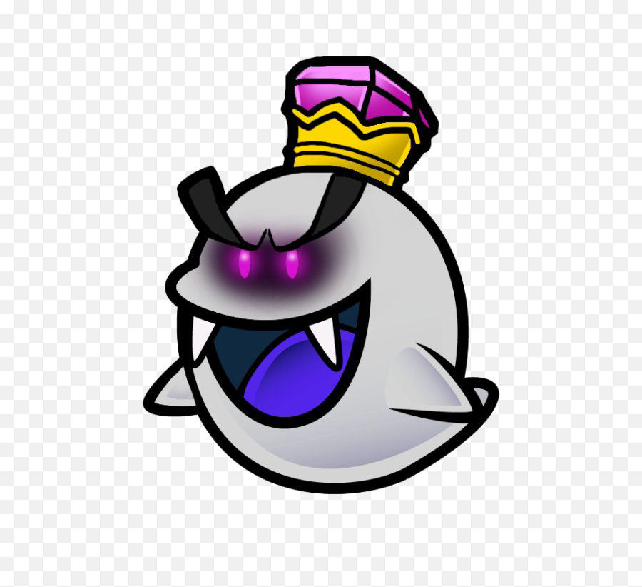 Re Boo Paper Luigi Mansion Transparent - Paper Mario King Boo Png,King Boo Png