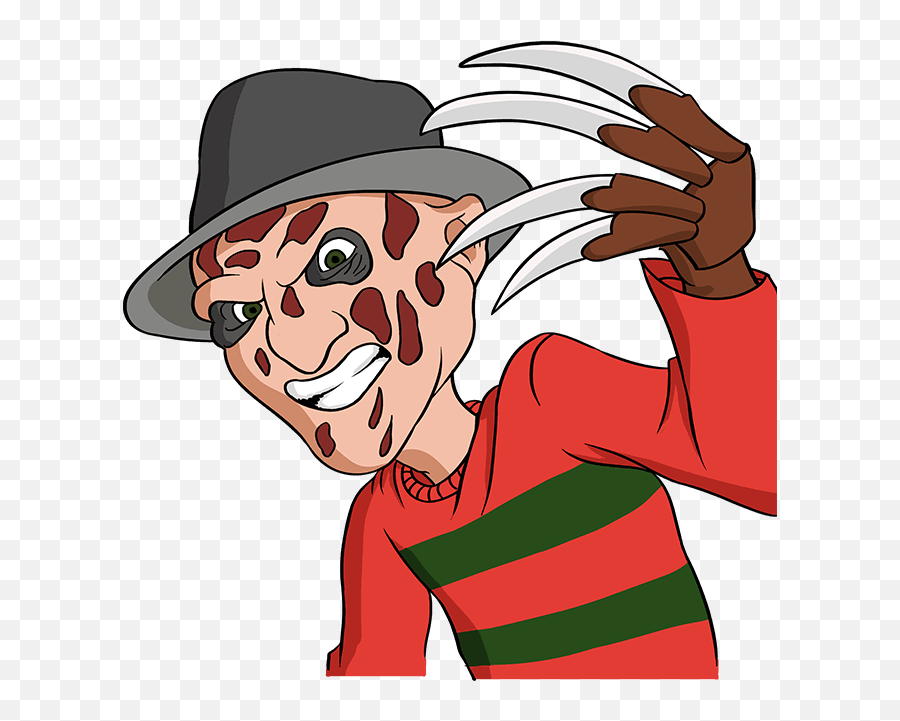How To Draw Freddy Krueger From Nightmare - Freddy Krueger Drawing Step By Step Png,Nightmare On Elm Street Logo