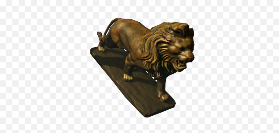 Golden Lion Statue - Official Path Of Exile Wiki Solid Png,Path Of Exile Logo