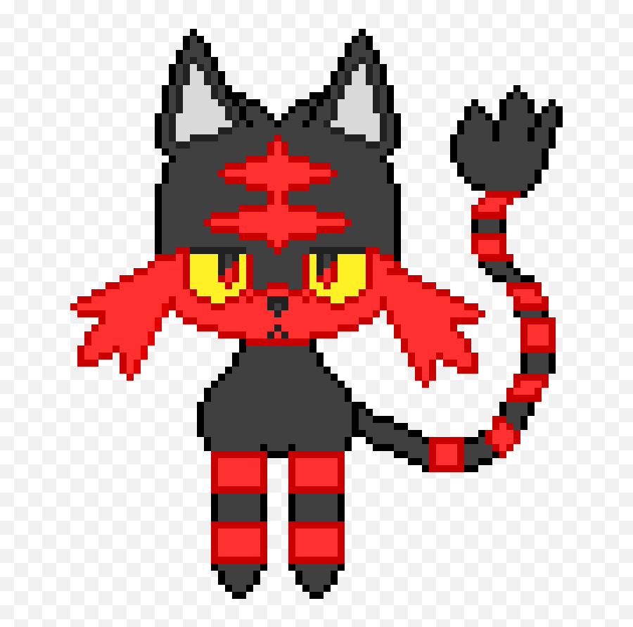 Litten Pixel Art Maker - Fictional Character Png,Litten Png