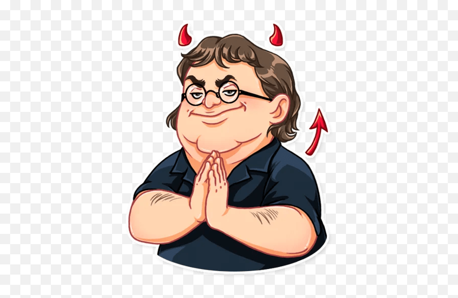 Gabe Newellu201d Stickers Set For Telegram - Clapping Png,Gabe Newell Png