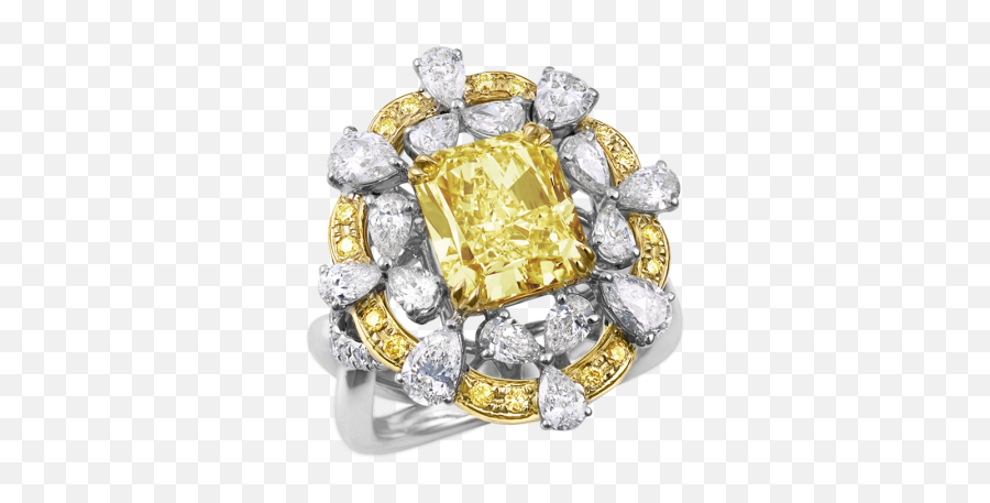 Fancy Yellow Radiant Cut Ring - Larry Jewelry Diamond Png,Yellow Diamond Png