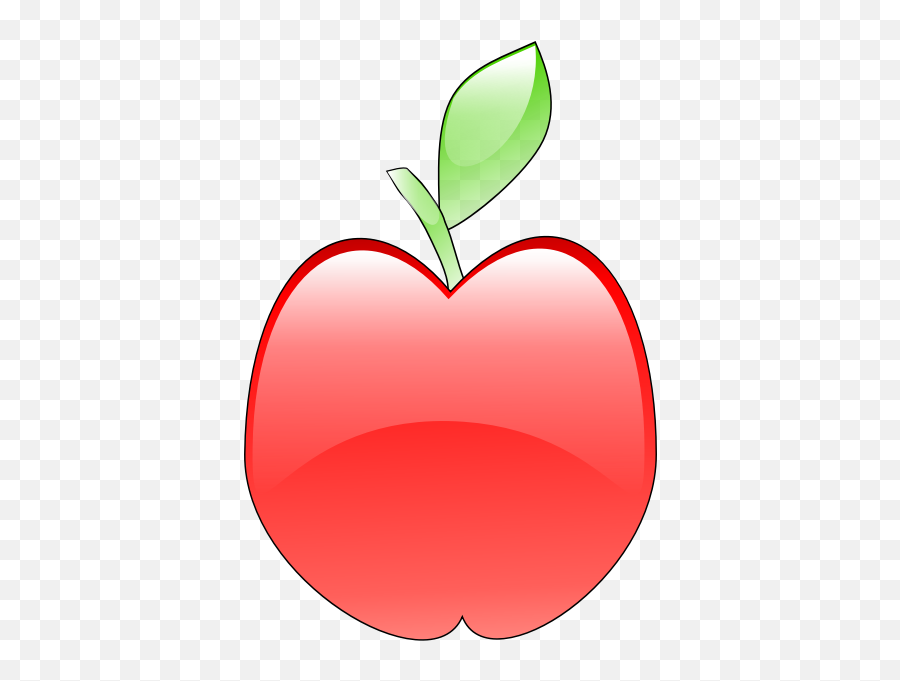 Crystal Apple Vector Clip Art Free Svg - Apple Clip Art Png,Apple Logo Vector