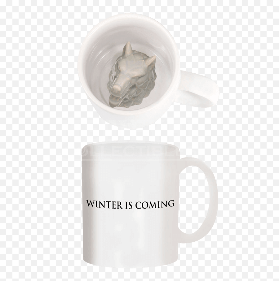 Stark Direwolf Drinking Mug - Game Of Thrones Stark Direwolf Cup Png,Stark Png