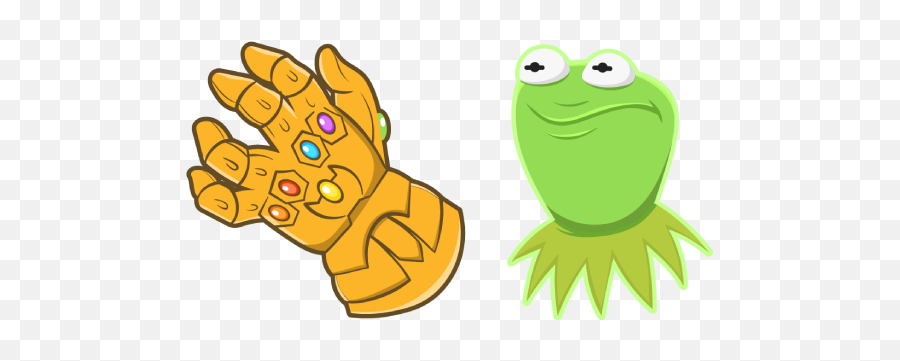 Kermit With The Infinity Gauntlet Cursor U2013 Custom - Kermit The Frog With Infinity Gauntlet Png,Kermit The Frog Png
