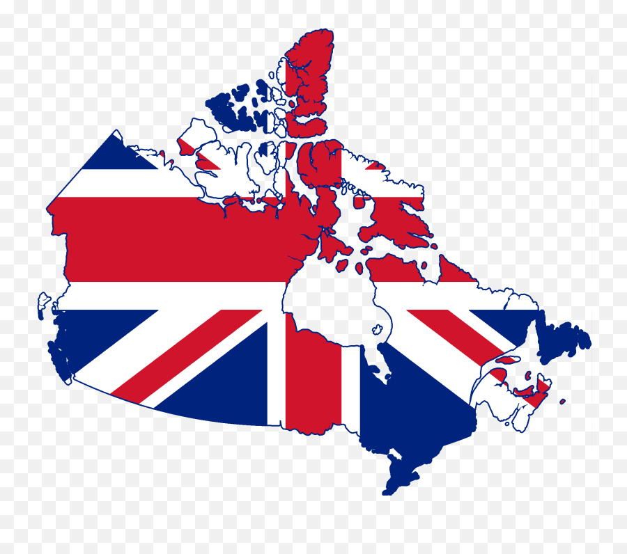 Flag Map Of Canada Kingdom - Map Of Canada Png,Uk Flag Png