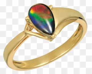 Frida 14k Yellow Gold Ring By Korite Ammolite - Ring Png,Gold Ring Png