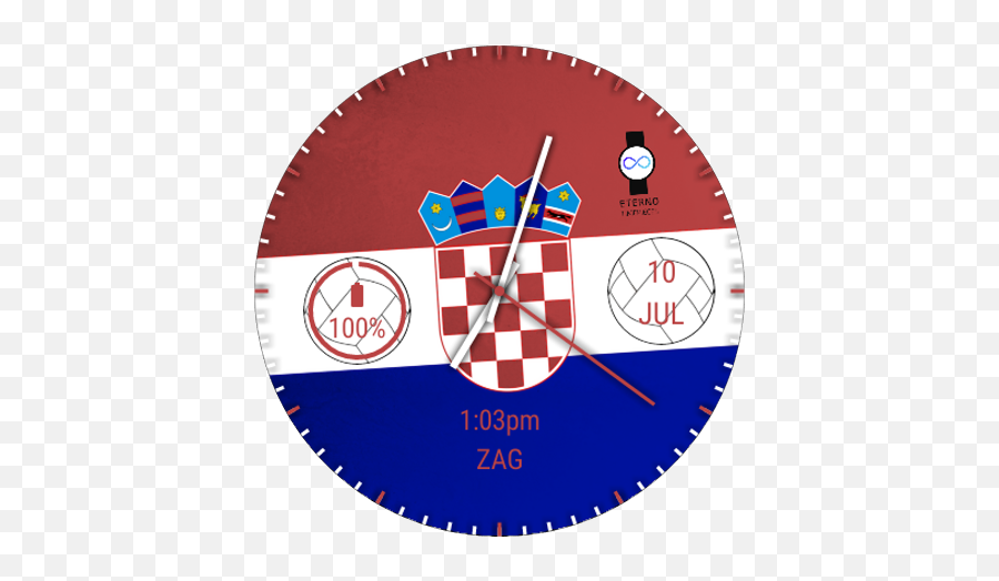 Croatian Flag Watch Face - Apps On Google Play Croatia Flag Button Png,Retrowave Icon