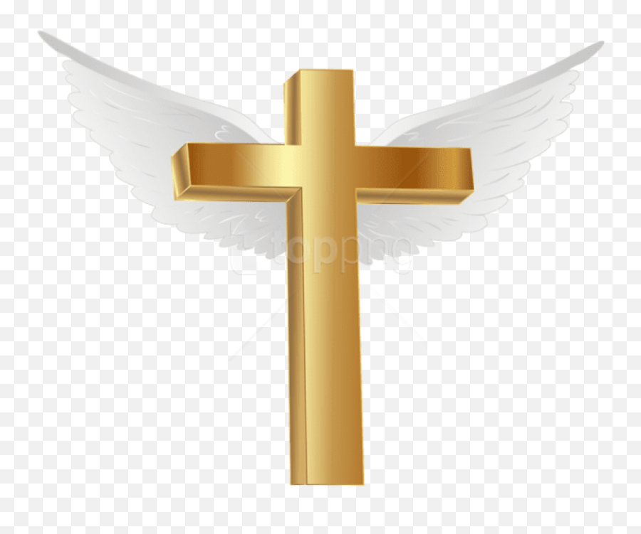 Angel - Baptism Gold Cross Png,Gold Wings Png