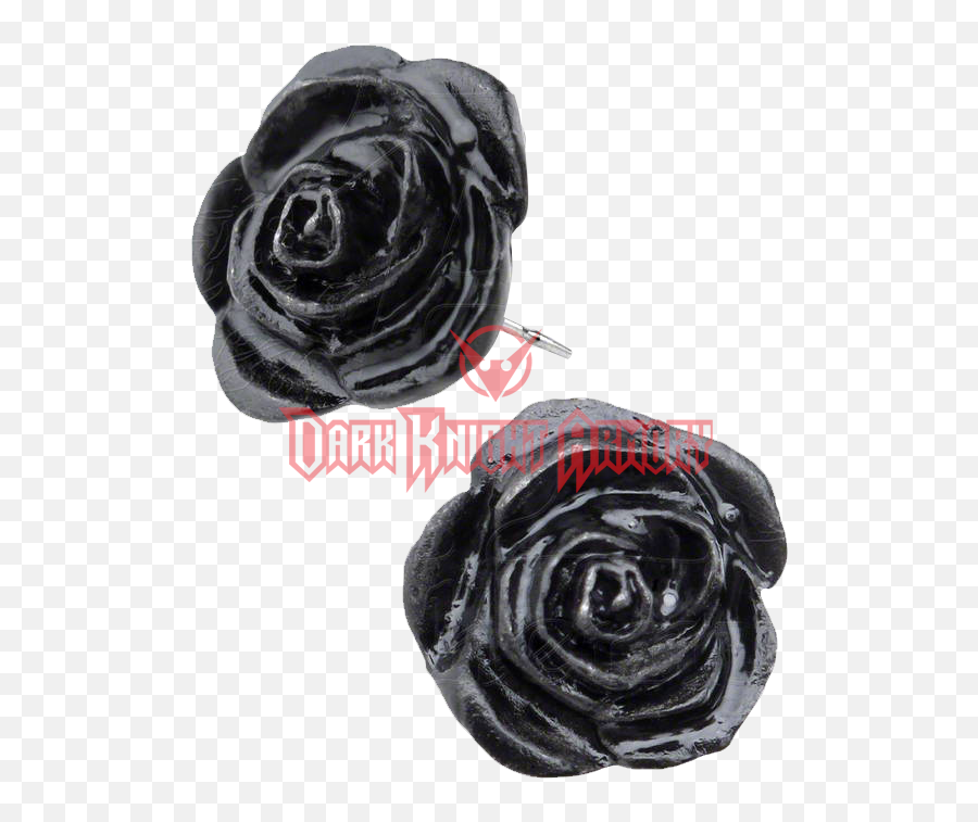 Black Rose Stud Earrings - Alchemy Gothic Black Rose Stud Orecchini Rosa Nera Png,Black Rose Png