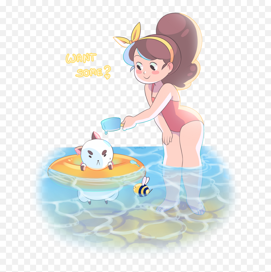 Bee And Puppycat - Bee And Puppycat Bee In Swimsuit Png,Puppycat Icon