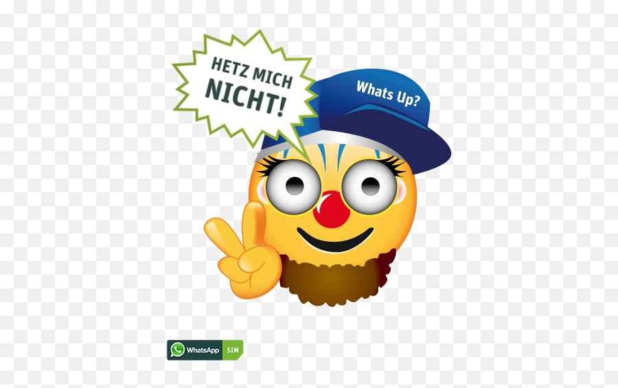 Download Hd Geburtstag Emoji Mit Clown Makeup Und L Cheln - Whatsapp Png,Clown Emoji Png