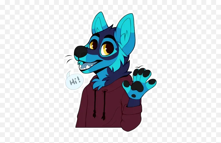 Wolf 2 Sticker Pack - Stickers Cloud Fictional Character Png,Furaffinity Icon Without Name