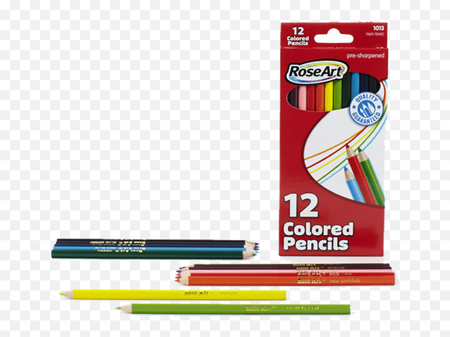 12ct Colored Pencils - Rose Art Colored Pencils Png,Colored Pencils Png