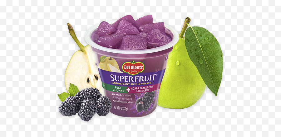 Download Hd Superfruit Pear Chunks In Acai U0026 Blackberry - Monte Png,Blackberry Png