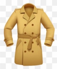 Trenchcoat New Apple Emoji For Ios 11 In 2017 Popsugar - Iphone Coat png