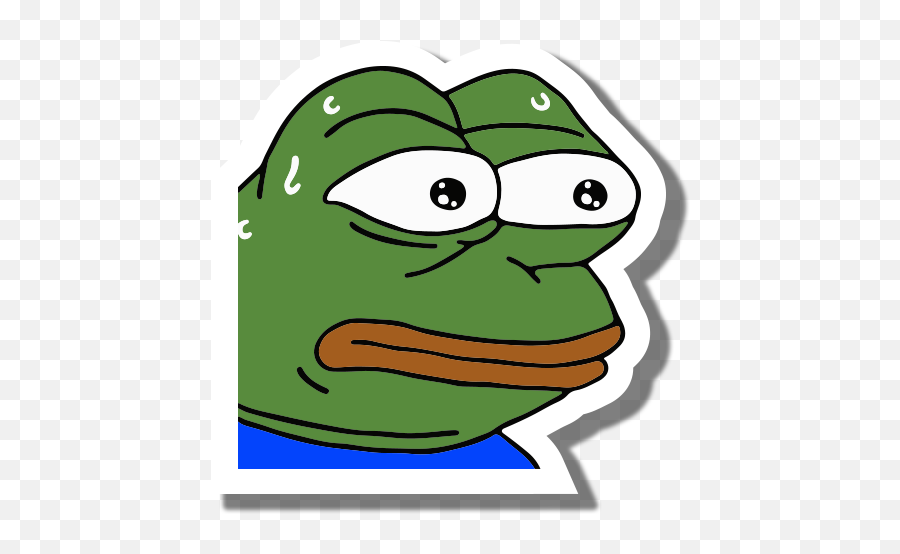 Monkas Emote Laminated Vinyl Sticker - Pepe Twitch Emotes Png,Transparent Emotes