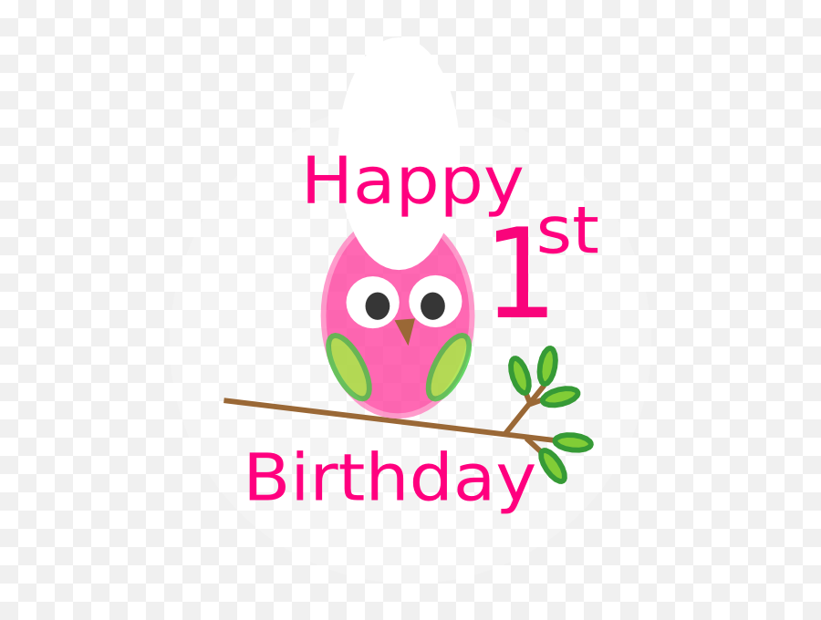 Library Of Happy 1st Birthday Girl Png - Pink Happy First Birthday,Birthday Girl Png