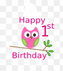 Library Of Happy 1st Birthday Girl Png - Pink Happy First Birthday,Birthday Girl Png