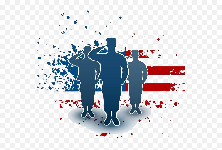 Veterans Day Png Image - Military Salute Group Silhouette,Veterans Day Png