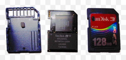 Sandisk 128mb Sd Card Insides - Sandisk 128mb Sd Card Png,Sd Card Png