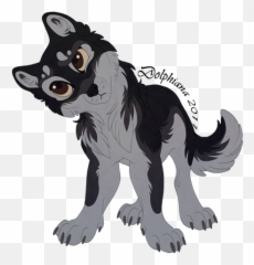 Anime Black Wolf Chibi - And White png