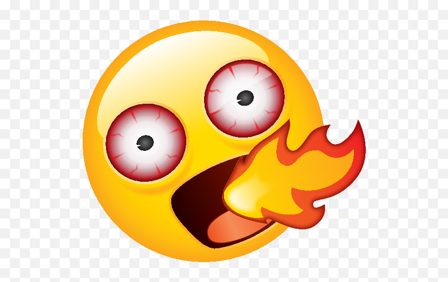 Spicy Food Face Spitting Fire - Spicy Clipart Png,Fire Emoji Transparent