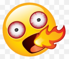Spicy Food Face Spitting Fire - Clipart png