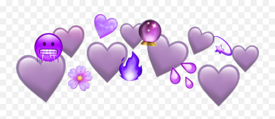 Crown Ftestickers Freetoedit Remixit - Heart Png,Purple Emoji Png
