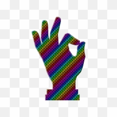 Download Hd Hand Symbol Okay - Rainbow Emoji png